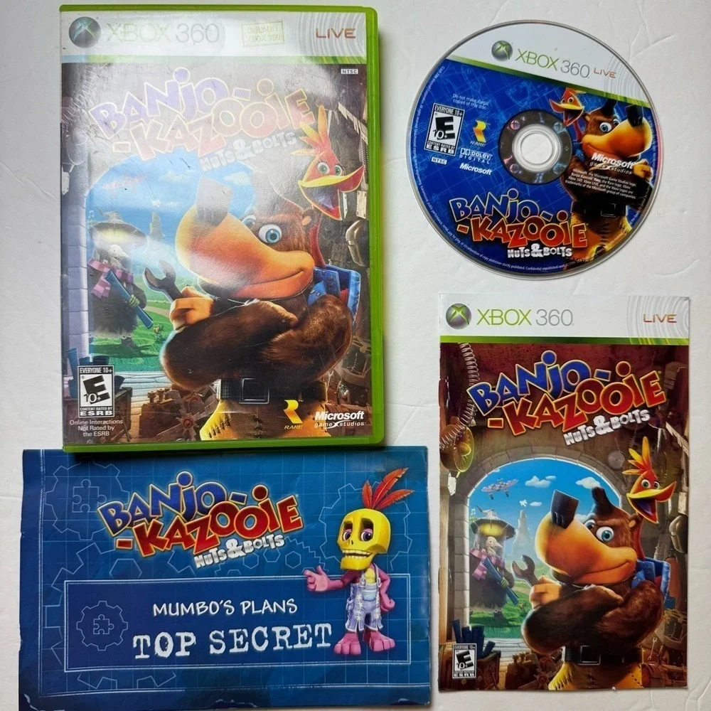 Microsoft Xbox 360 Banjo Kazooie Nuts & Bolts Video Game CIB